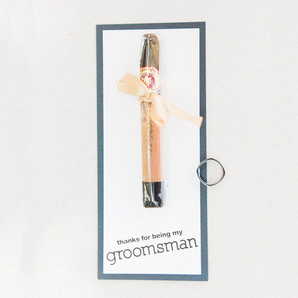 Cigar cards for groomsmen, best man, usher, father of the bride & groom, wedding thank you cards