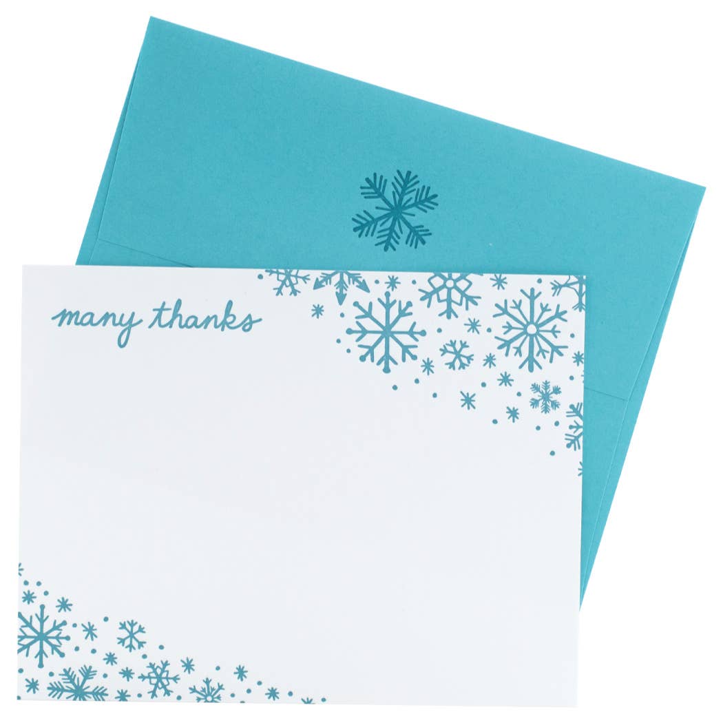 Snowflakes Flat Thank You Notes