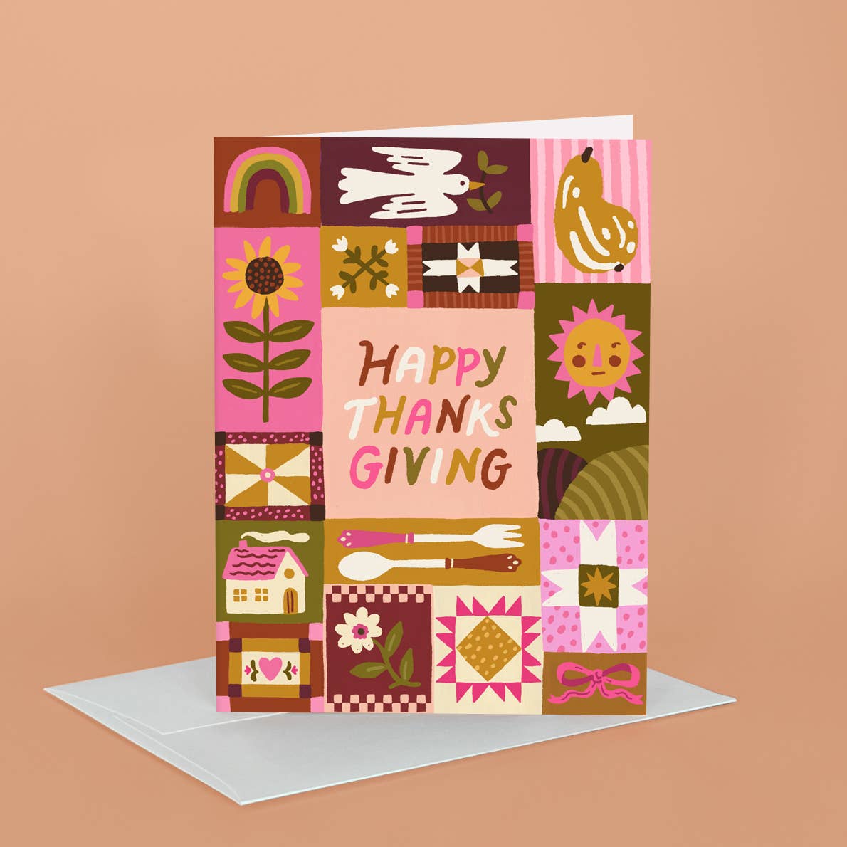 Thanksgiving Quilt Motif Card