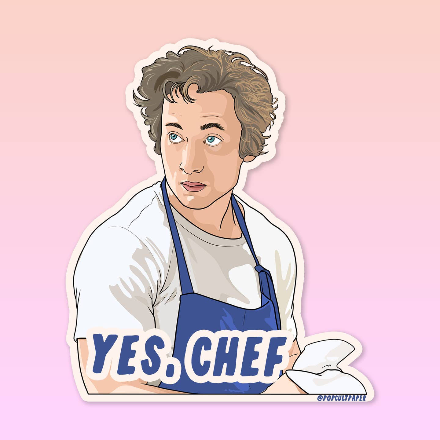 Yes Chef the Bear Vinyl Sticker
