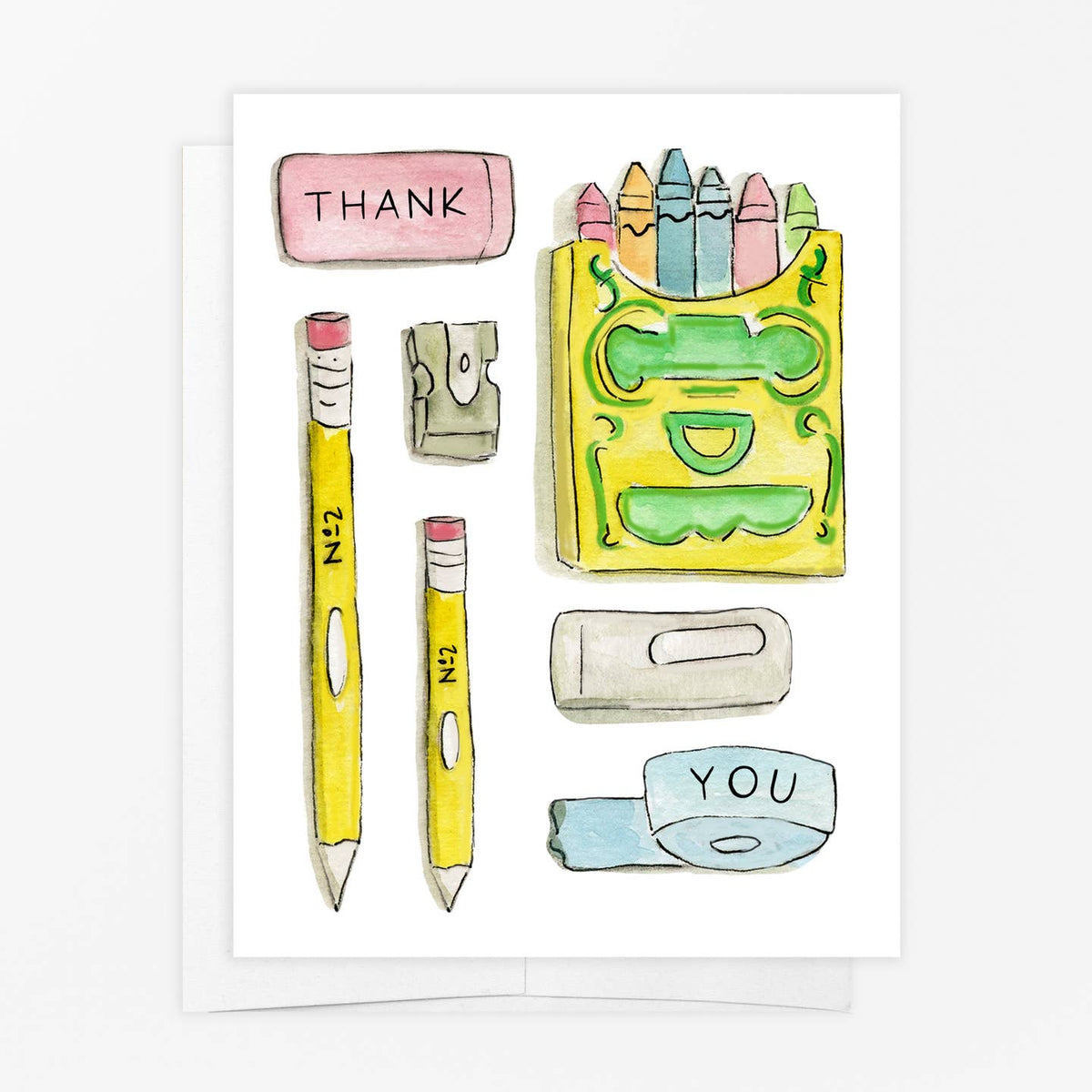 Teacher Supplies Thank You Card