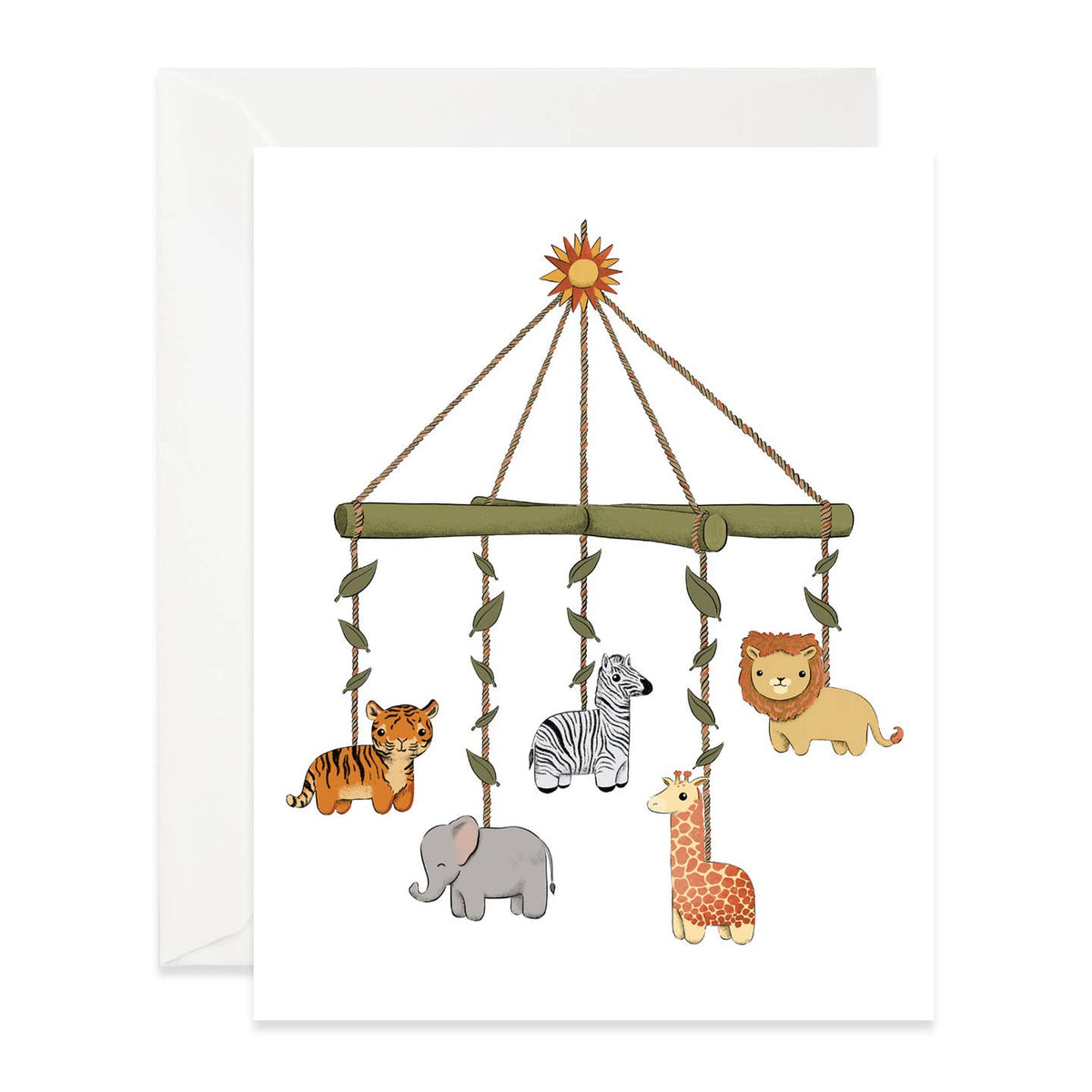 Wild Animals Mobile Baby Card