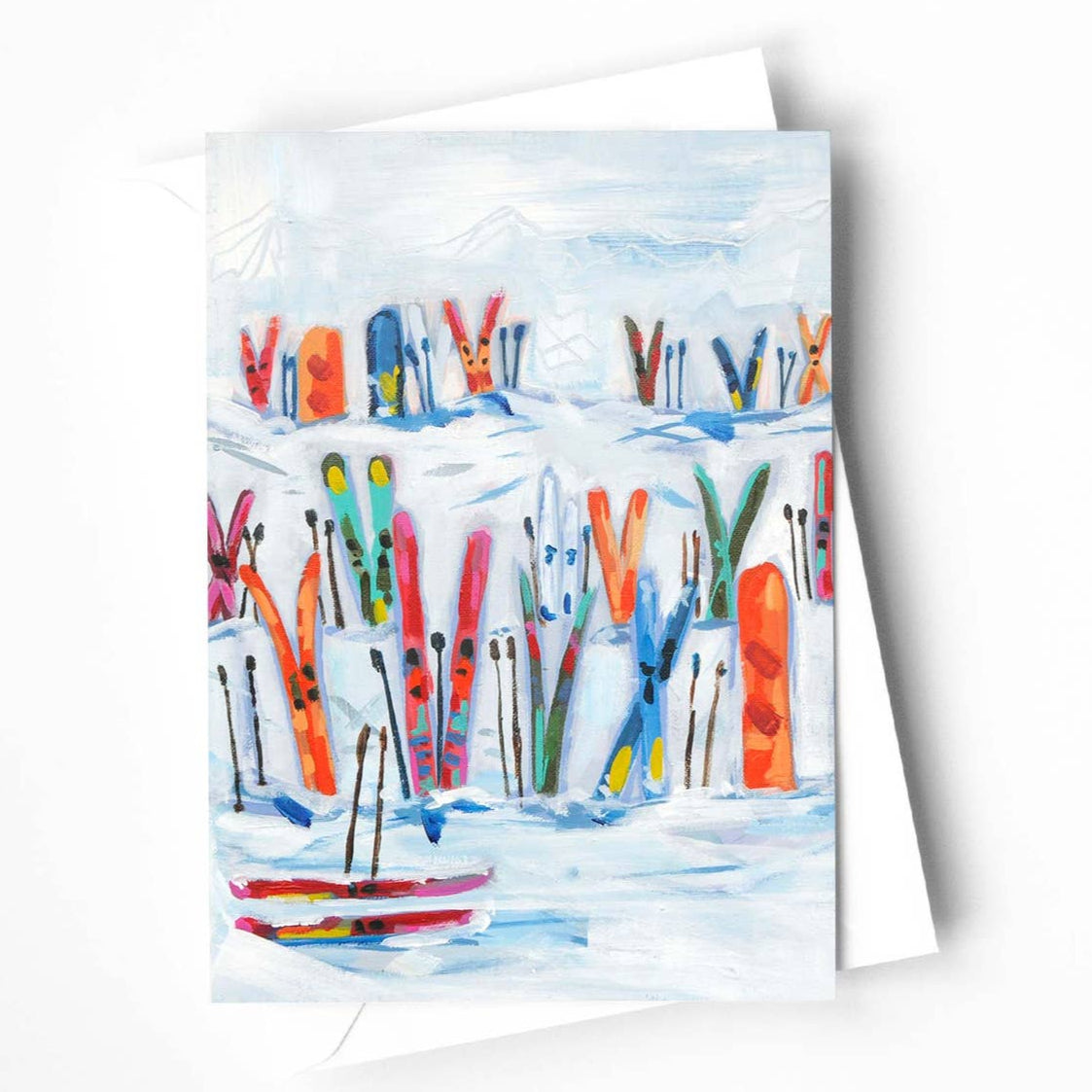 Sea of Skis Blank Card