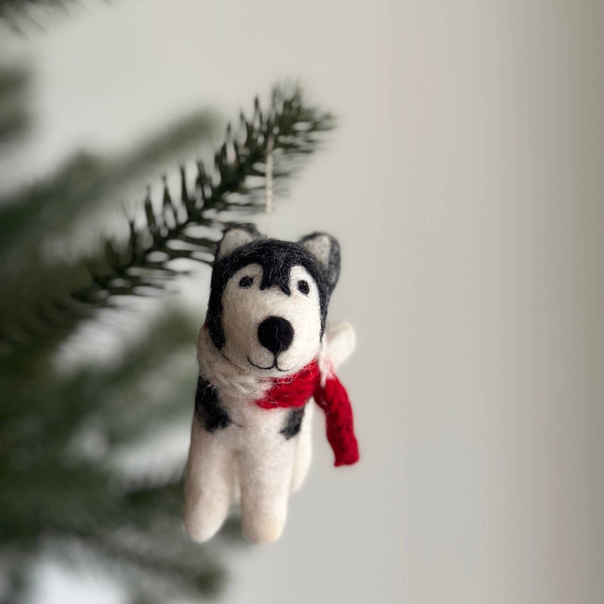 Felt Husky Ornament