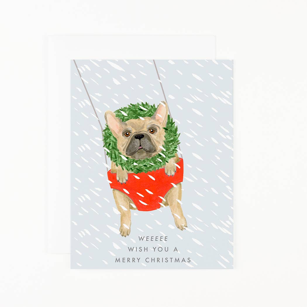 Frenchie Weeeee Wish Christmas Card Set