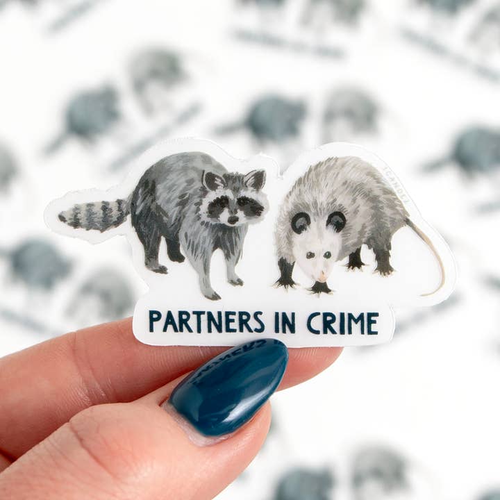 Partners in Crime Clear Sticker