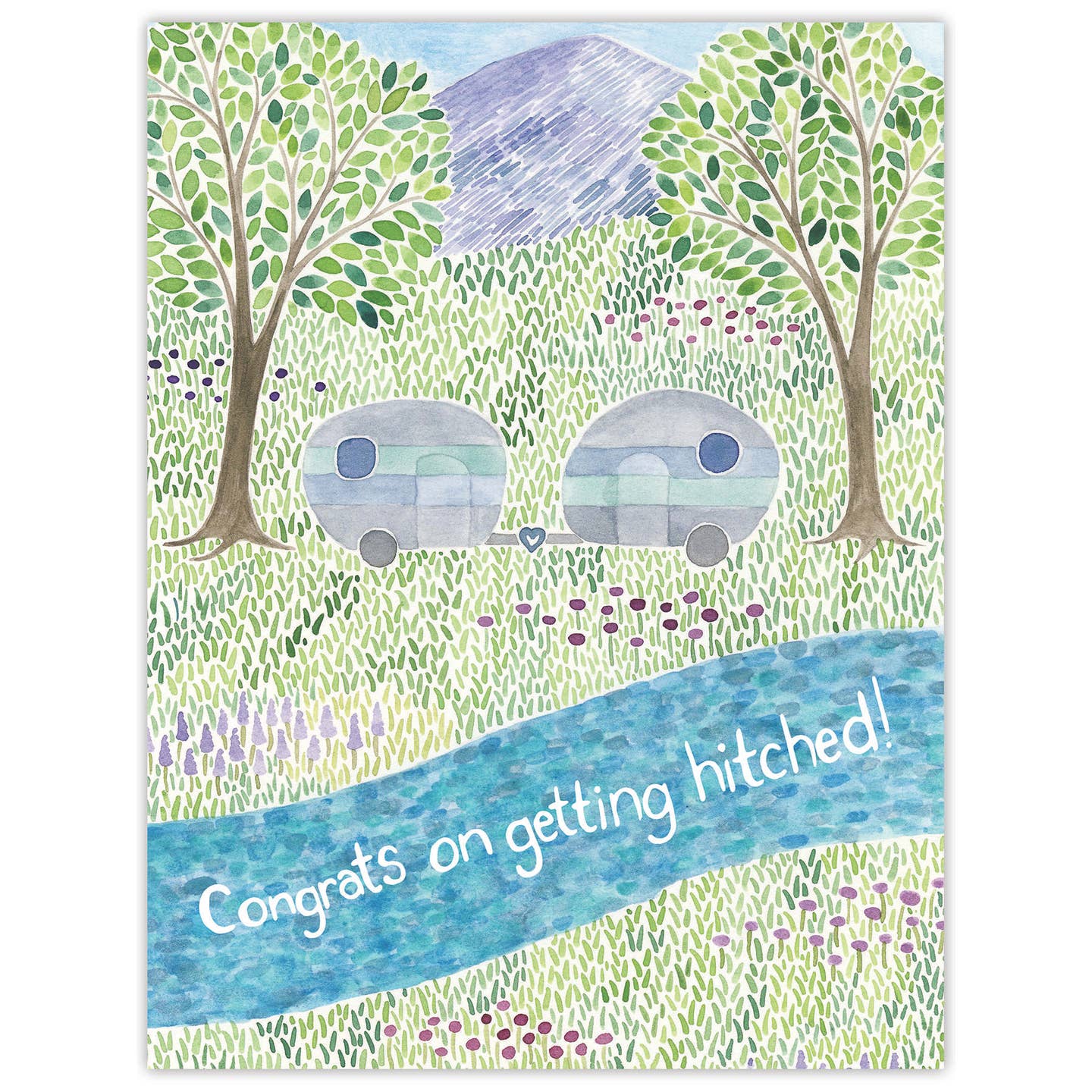 Hitched Camper Wedding Card