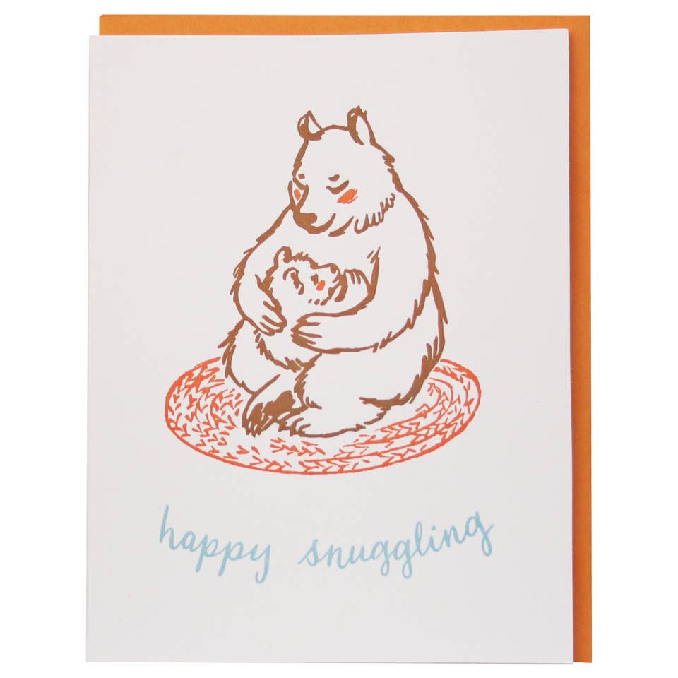 Happy Snuggling Bears Baby Card