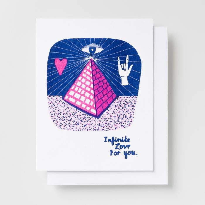 Infinite Love Pyramid Card
