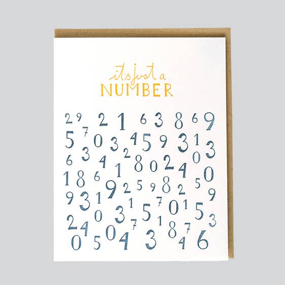 Just a Number Birthday Card