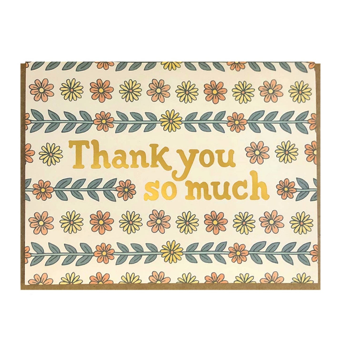 Thank You So Much Foil Flower Card