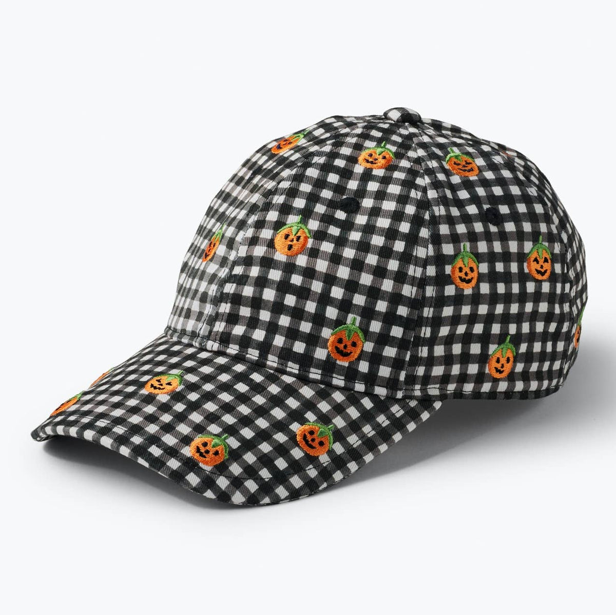 Pumpkin Gingham Baseball Cap