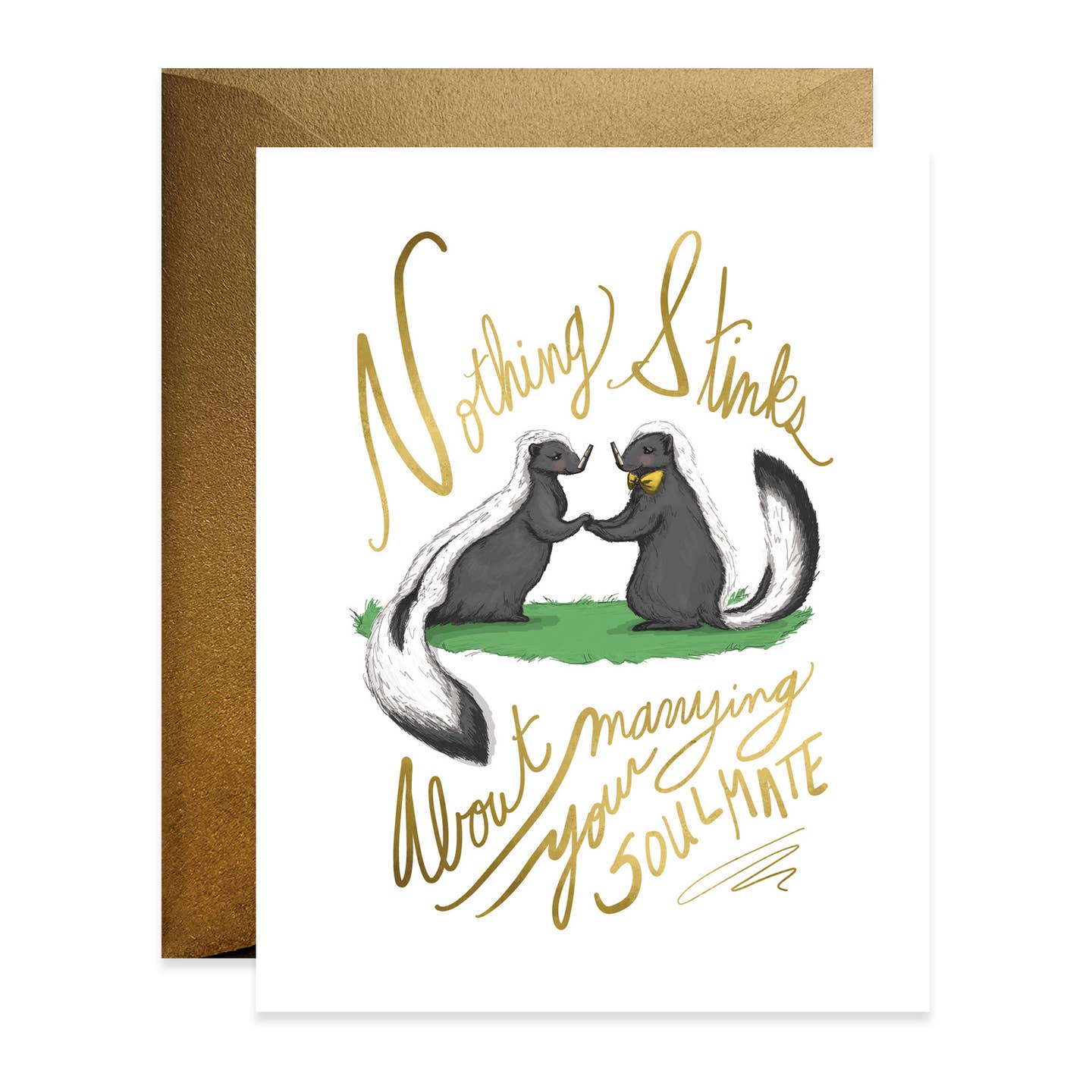 Nothing Stinks Marrying Your Soulmate Skunks Wedding Card
