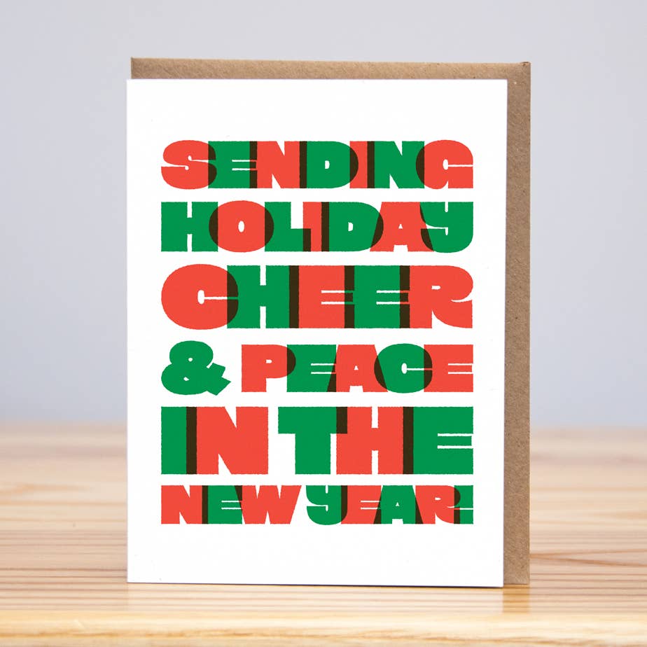 Peace New Year Big Block Card