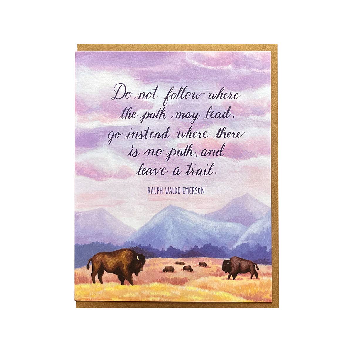 Do Not Follow Ralph Waldo Emerson Quote Card
