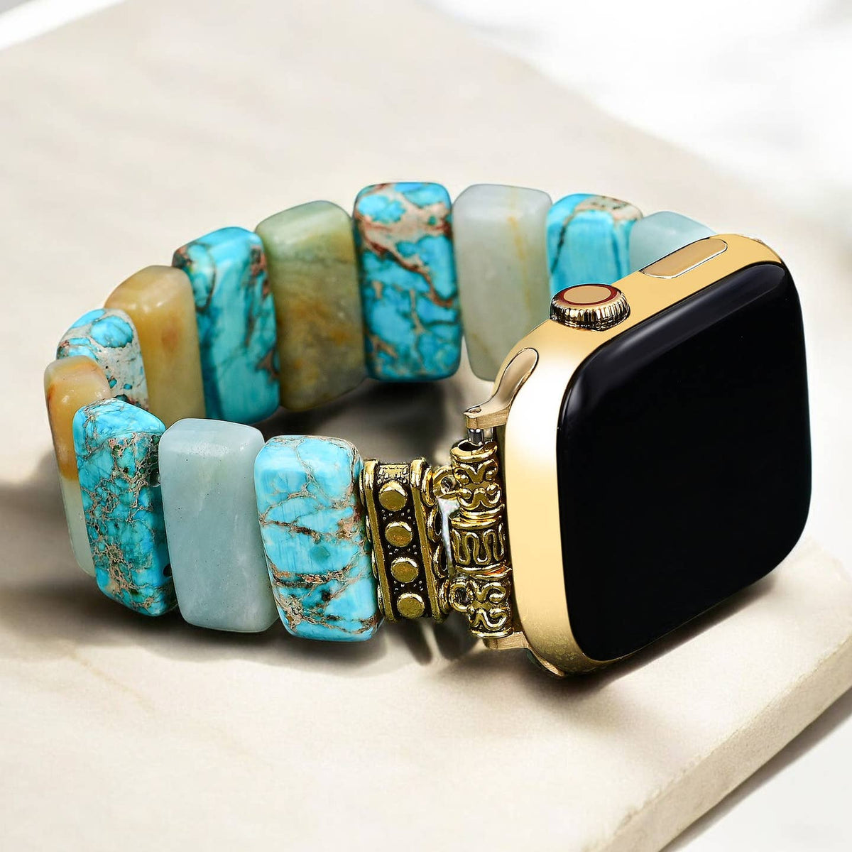 Turquoise Earth Stretch Apple Watch Strap