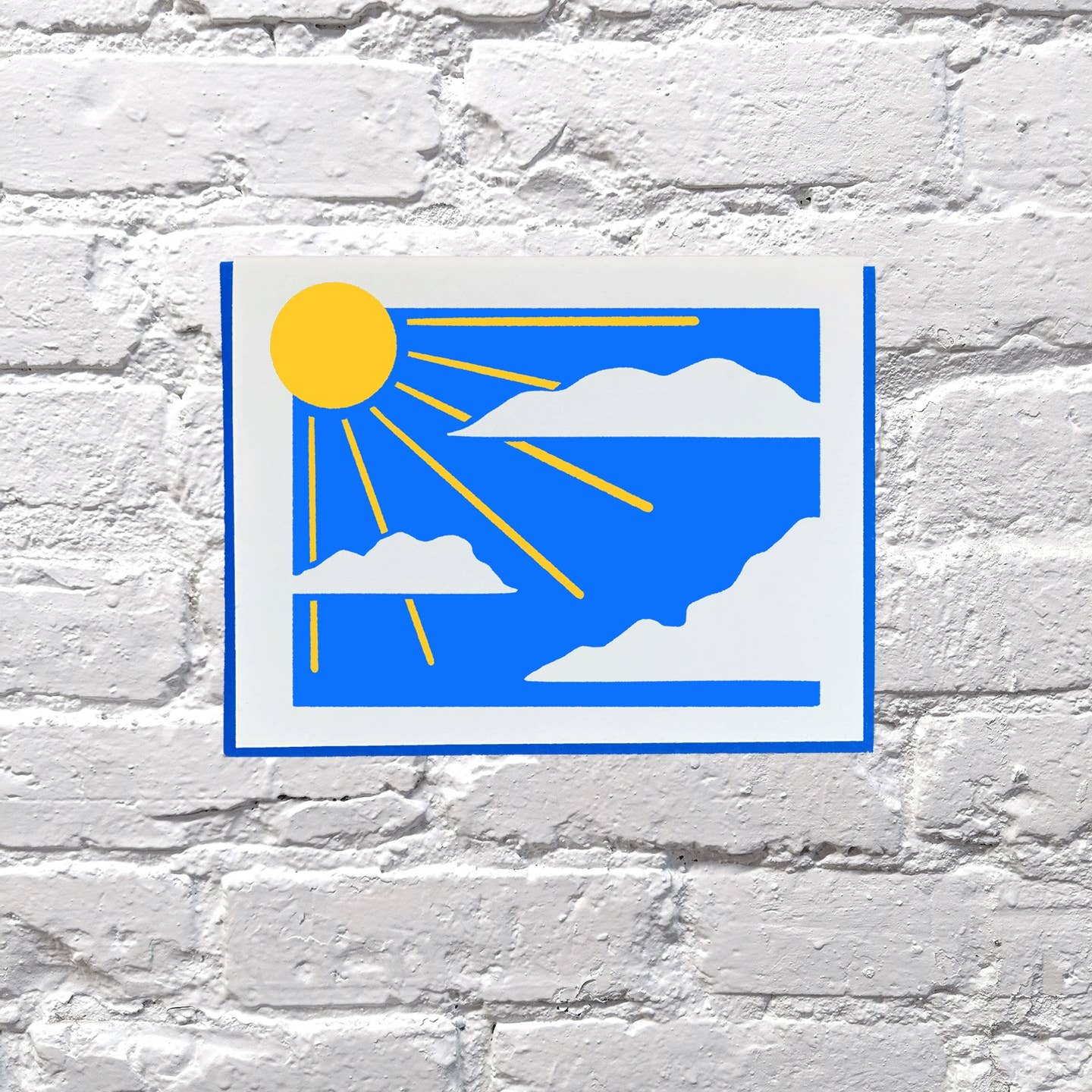 Sun Rays Cloud Sky Blank Card