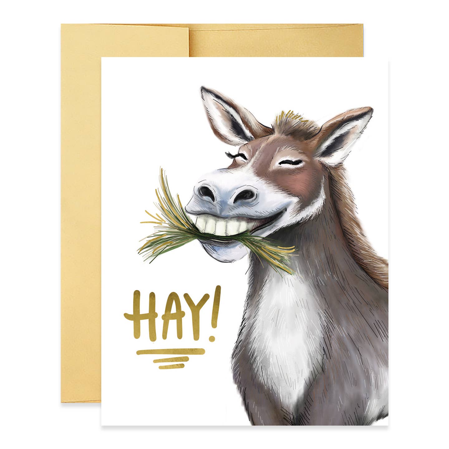Hay Donkey Card