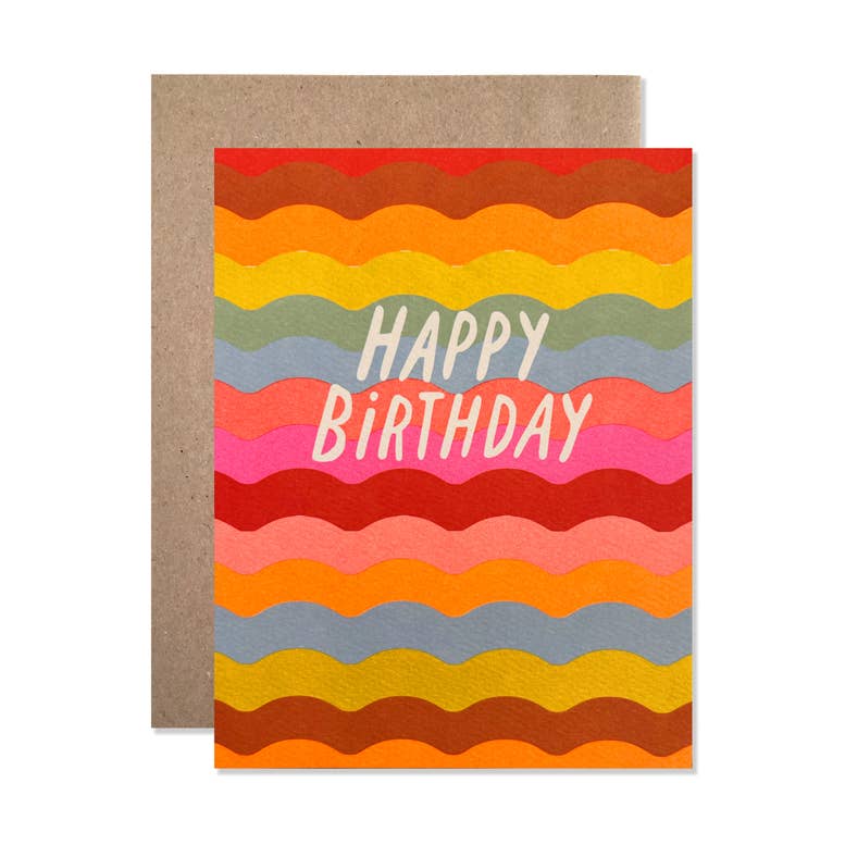 Happiest Birthday Ricrac Squiggles Card