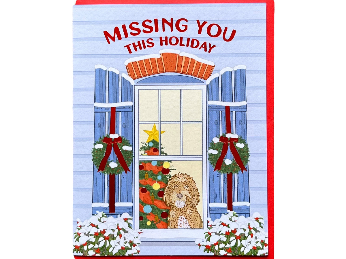 Missing You This Holiday Dog Card