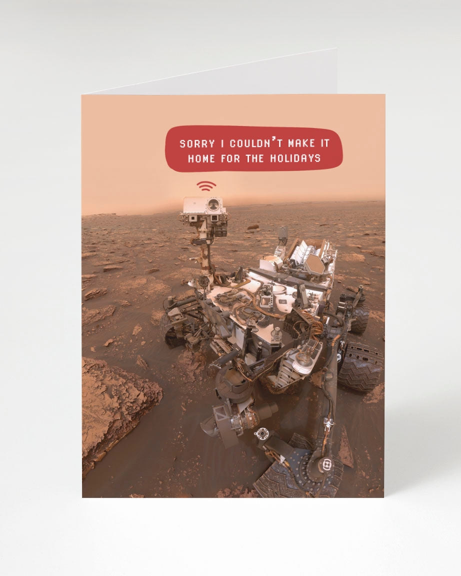 Home For the Holidays Mars Rover Card