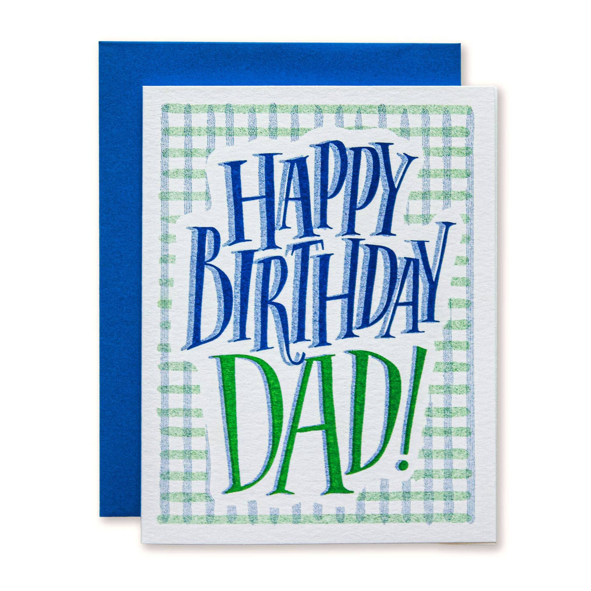 Happy Birthday Dad Plaid Card