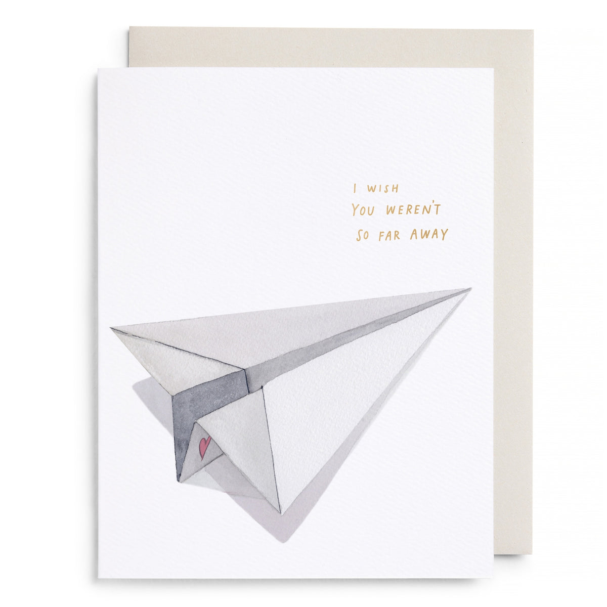 Paper Airplane Far Away Card