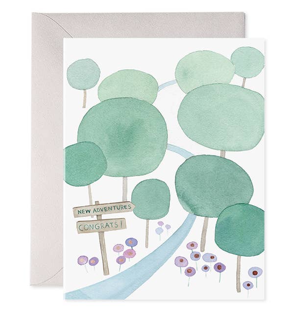 New Adventures Congrats Tree Path Card