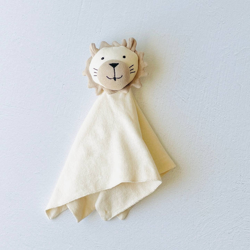 Lion Organic Baby Lovey Security Blanket