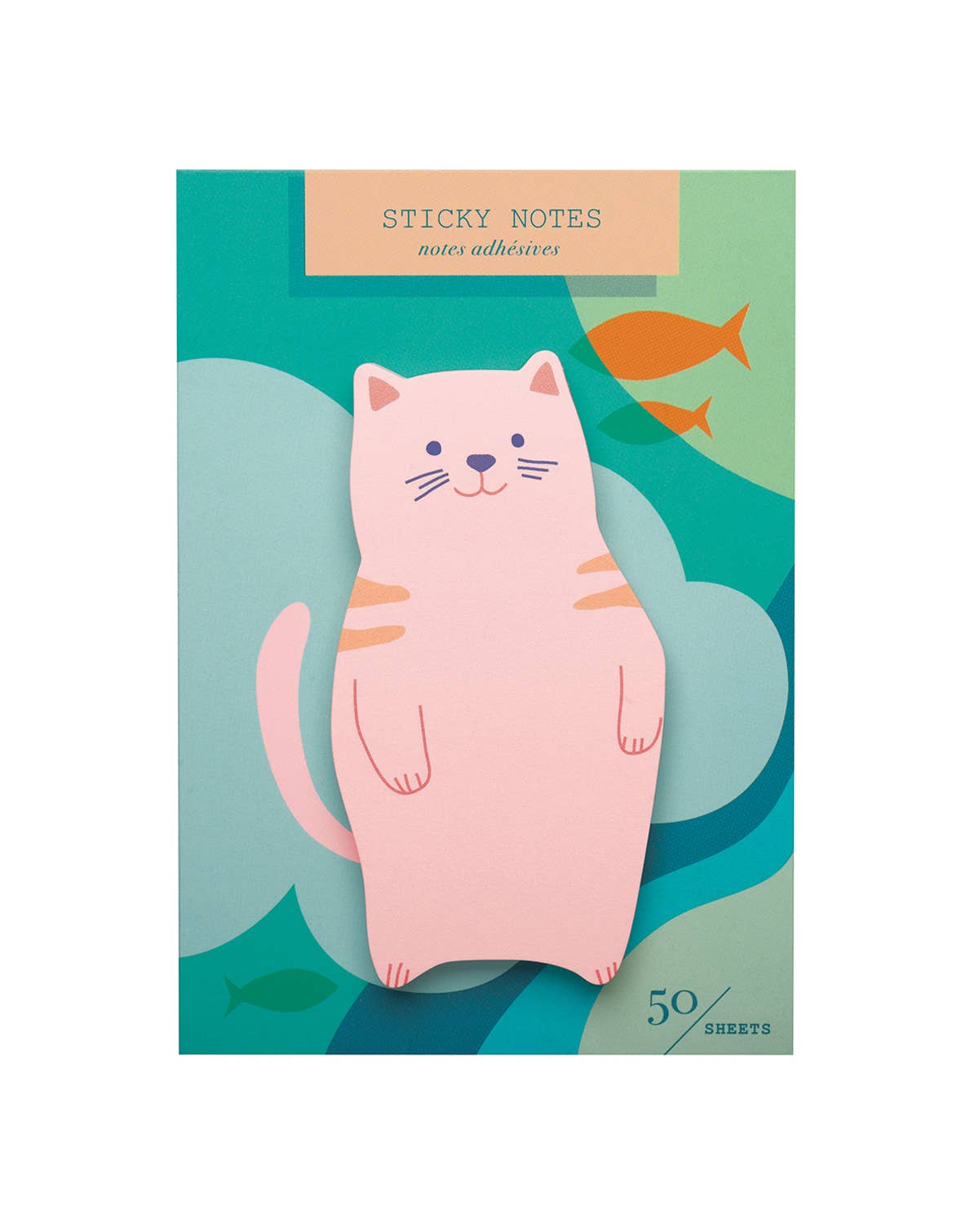Gone Fishing Cat Sticky Notes
