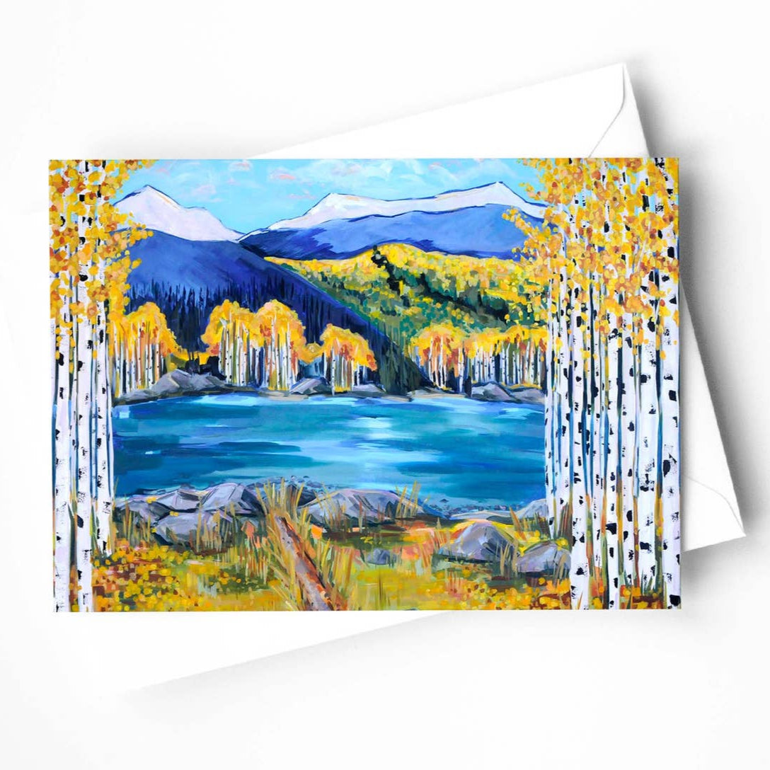 Colorado Gold Aspen Trees Blank Card