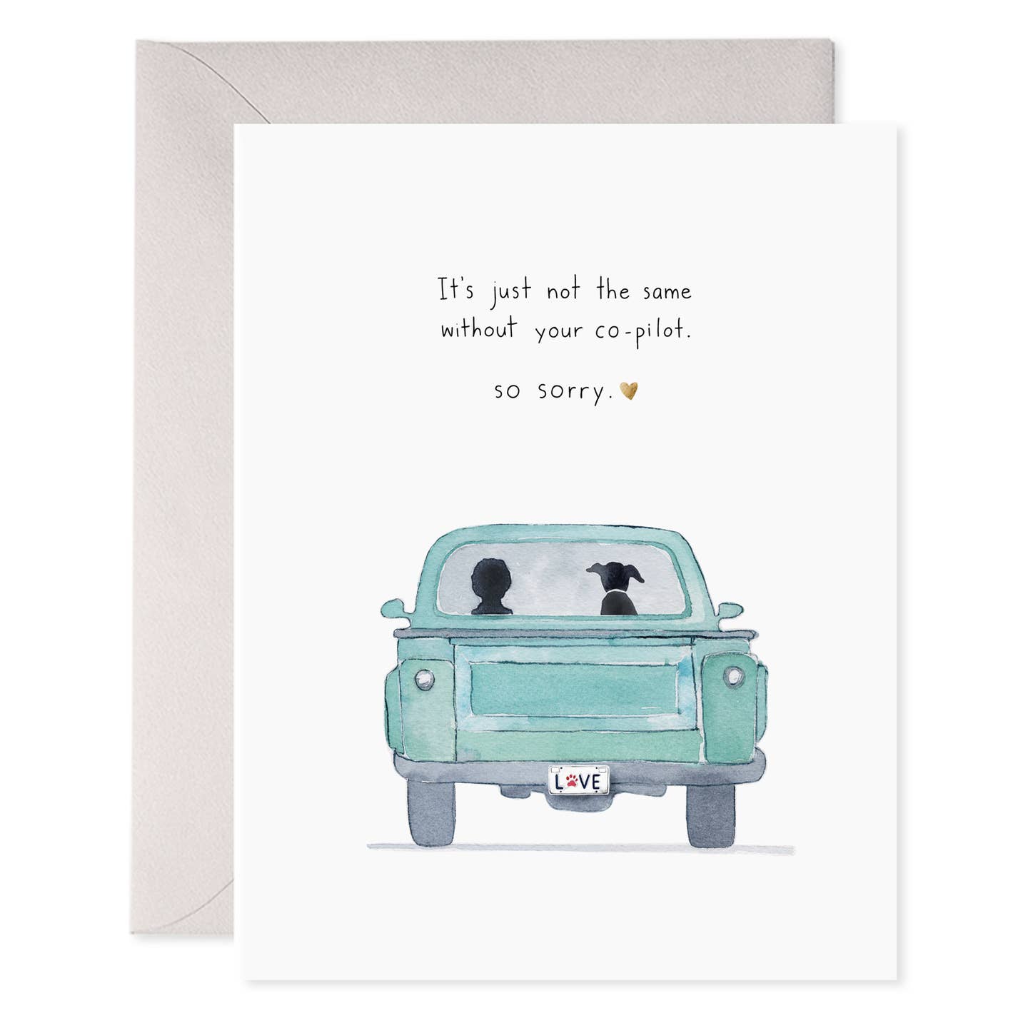 Co-Pilot Dog Sympathy Card
