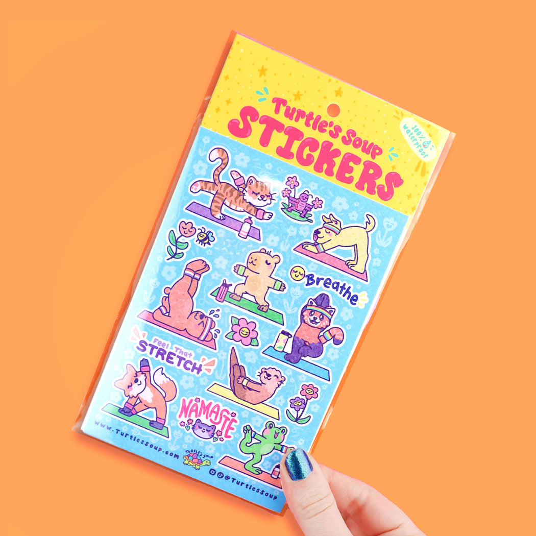 Yoga Animals Sticker Sheet