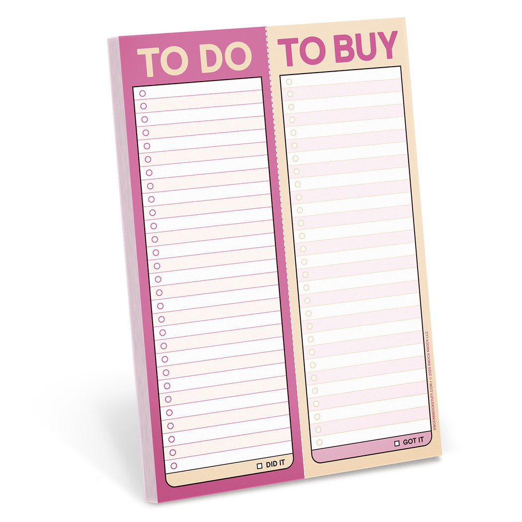 To Do To Buy Perforated Notepad