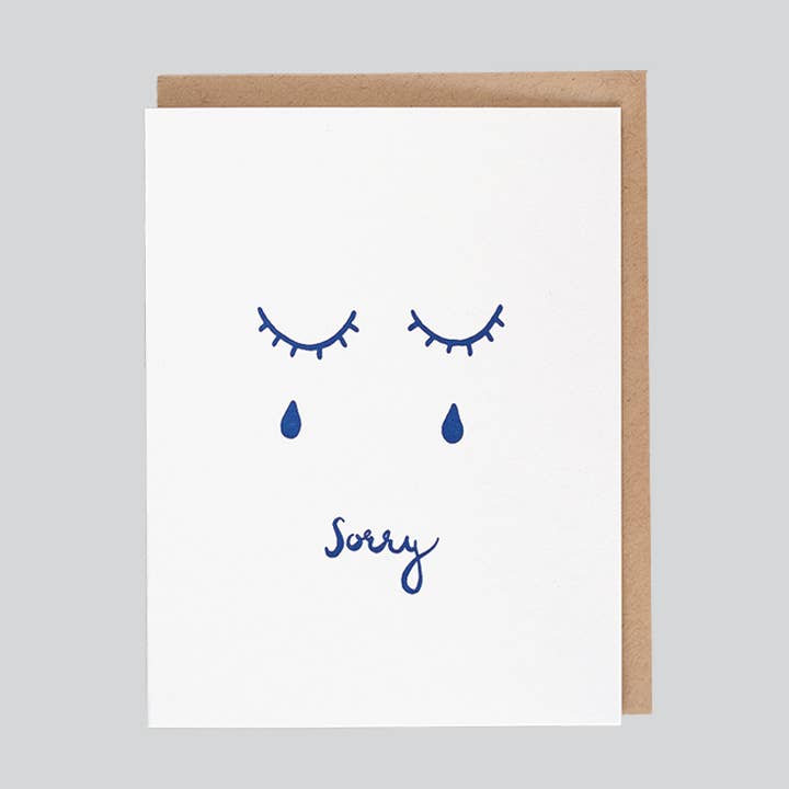 Sorry Crying Card