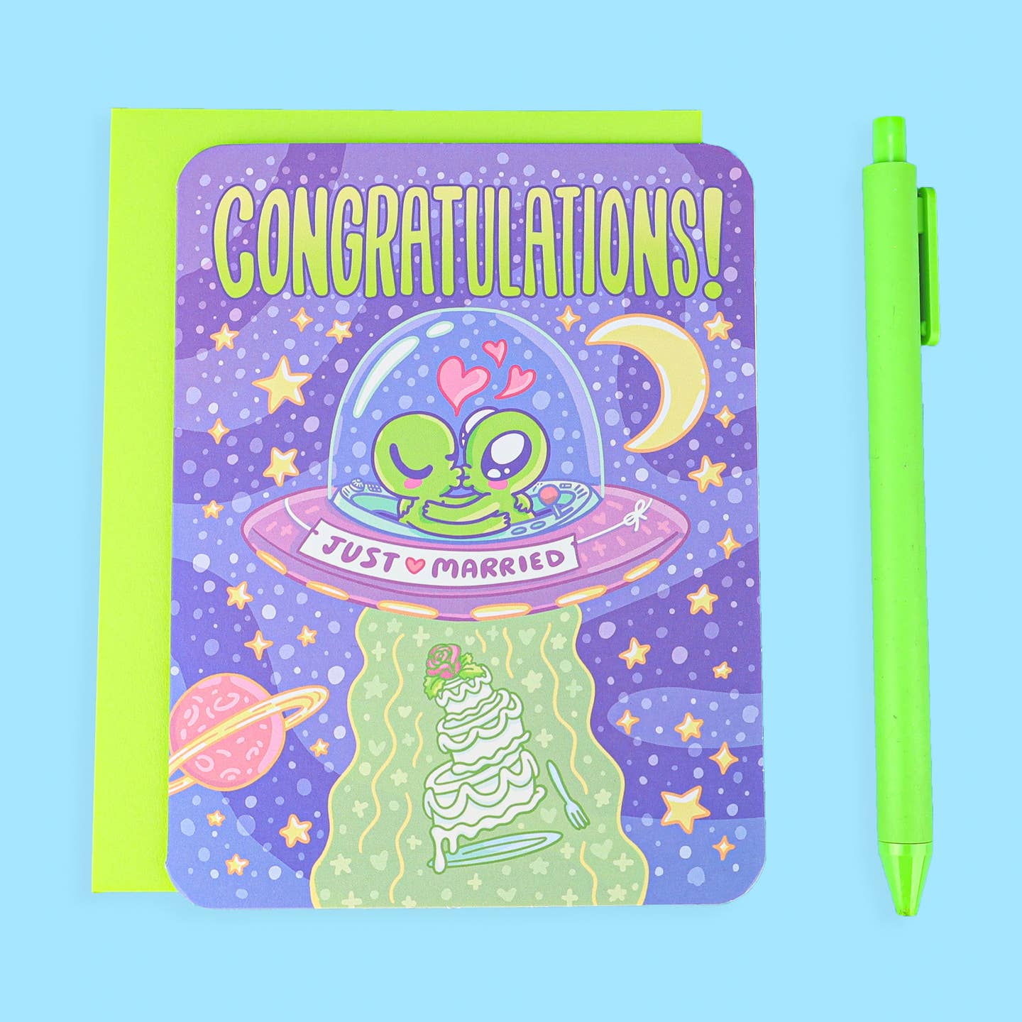 Congrats Married Aliens Card