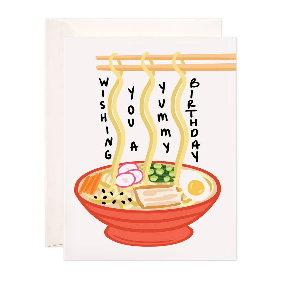 Yummy Noodles Birthday Card