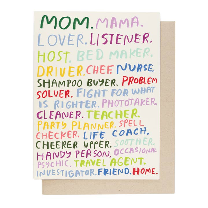 Mom Words Card