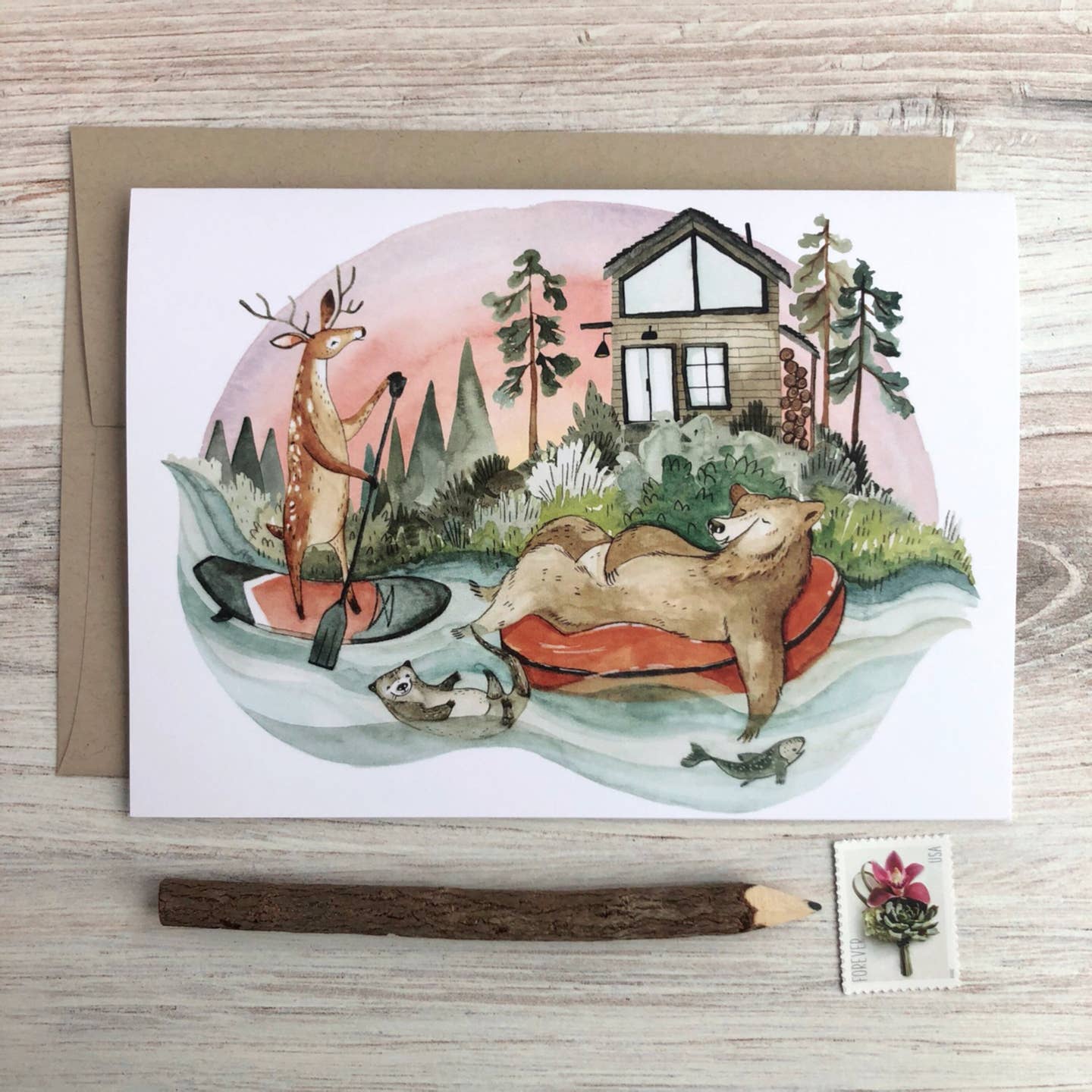 River Float Blank Card