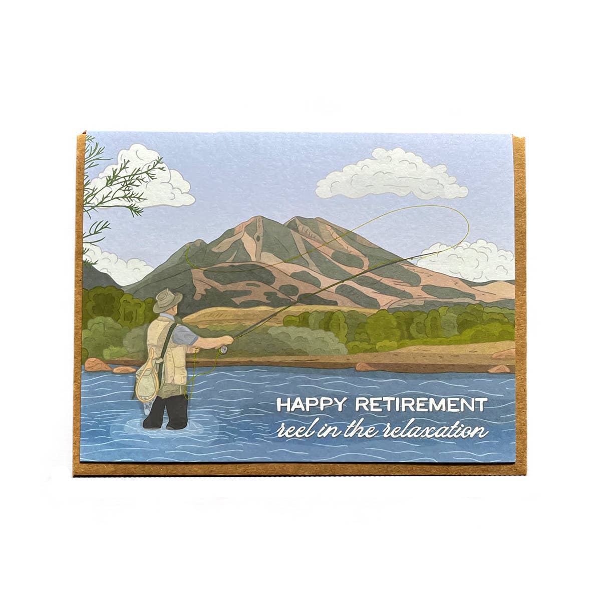 Fishing Reel in Relaxation Retirement Card