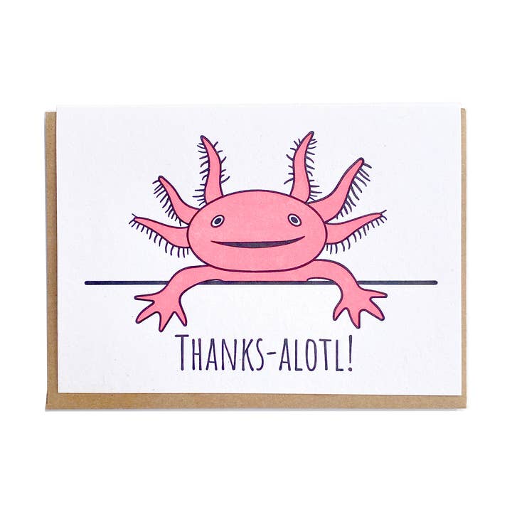 Axolotl Thanks A Lotl Card