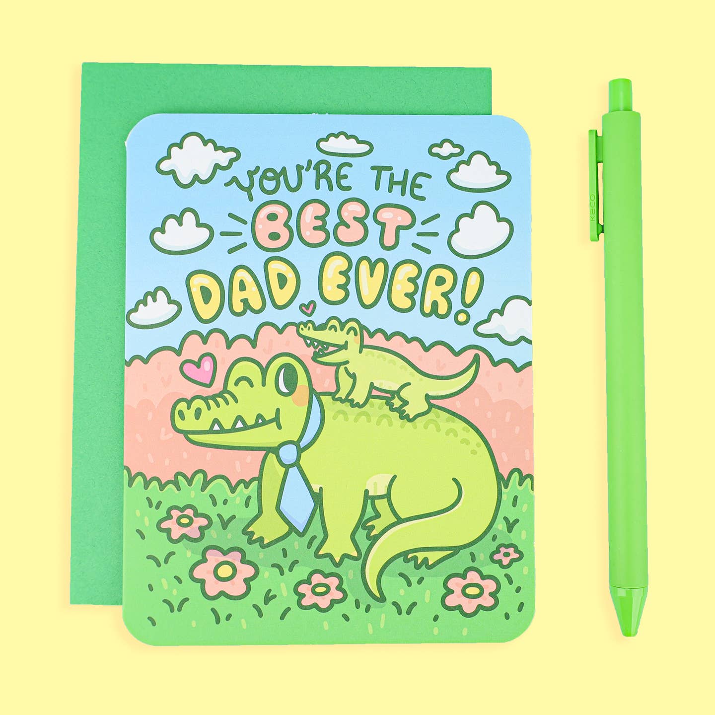 Best Dad Ever Alligator Card