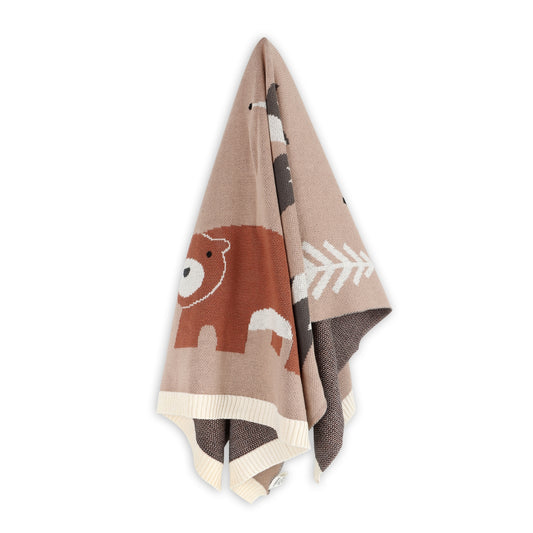 Woodland Bear Organic Baby Blanket