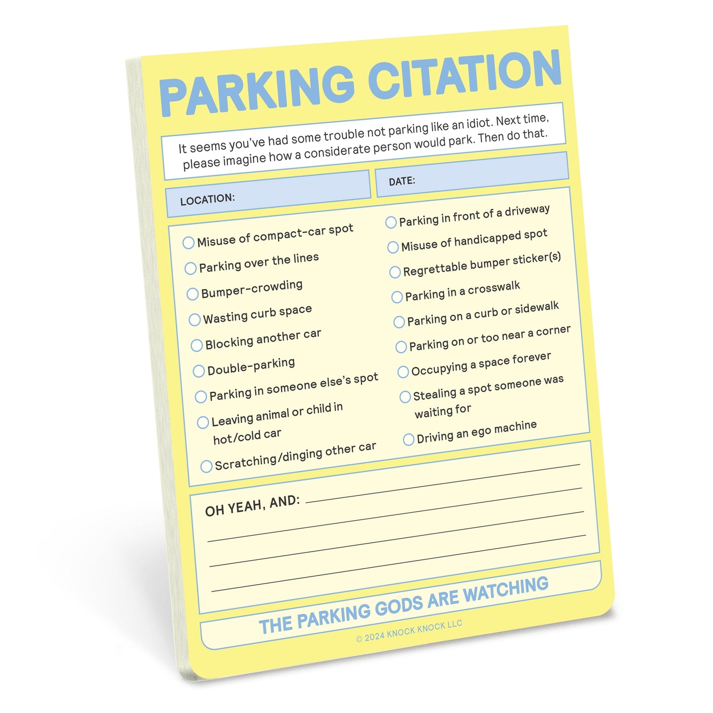 Parking Citation Notepad