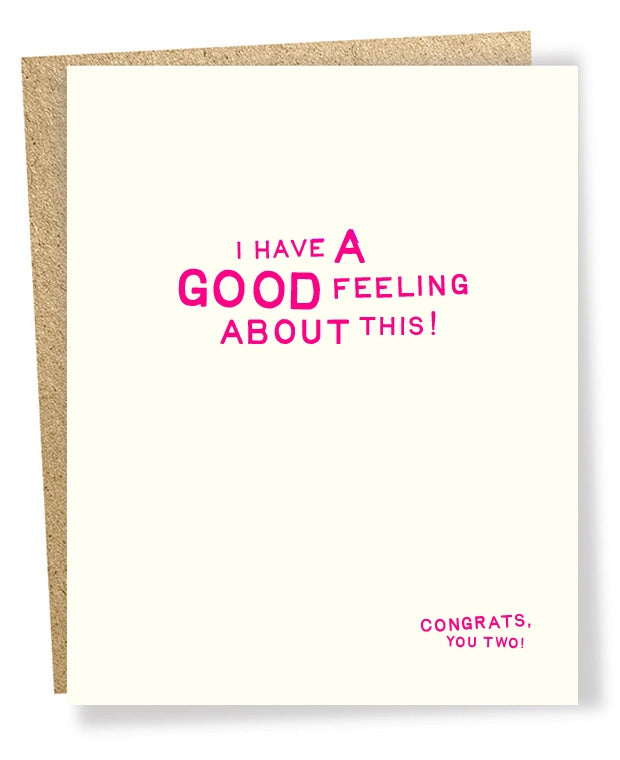 SP #2155: Good Feeling Congrats Card