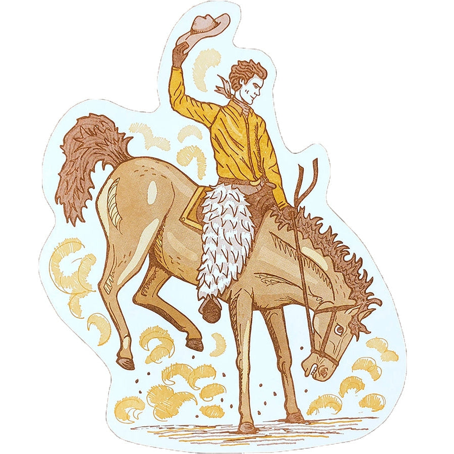 Bucking Bronco Cowboy Postcard