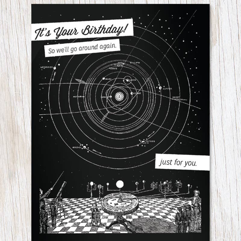 Birthday Vintage Astronomy Card