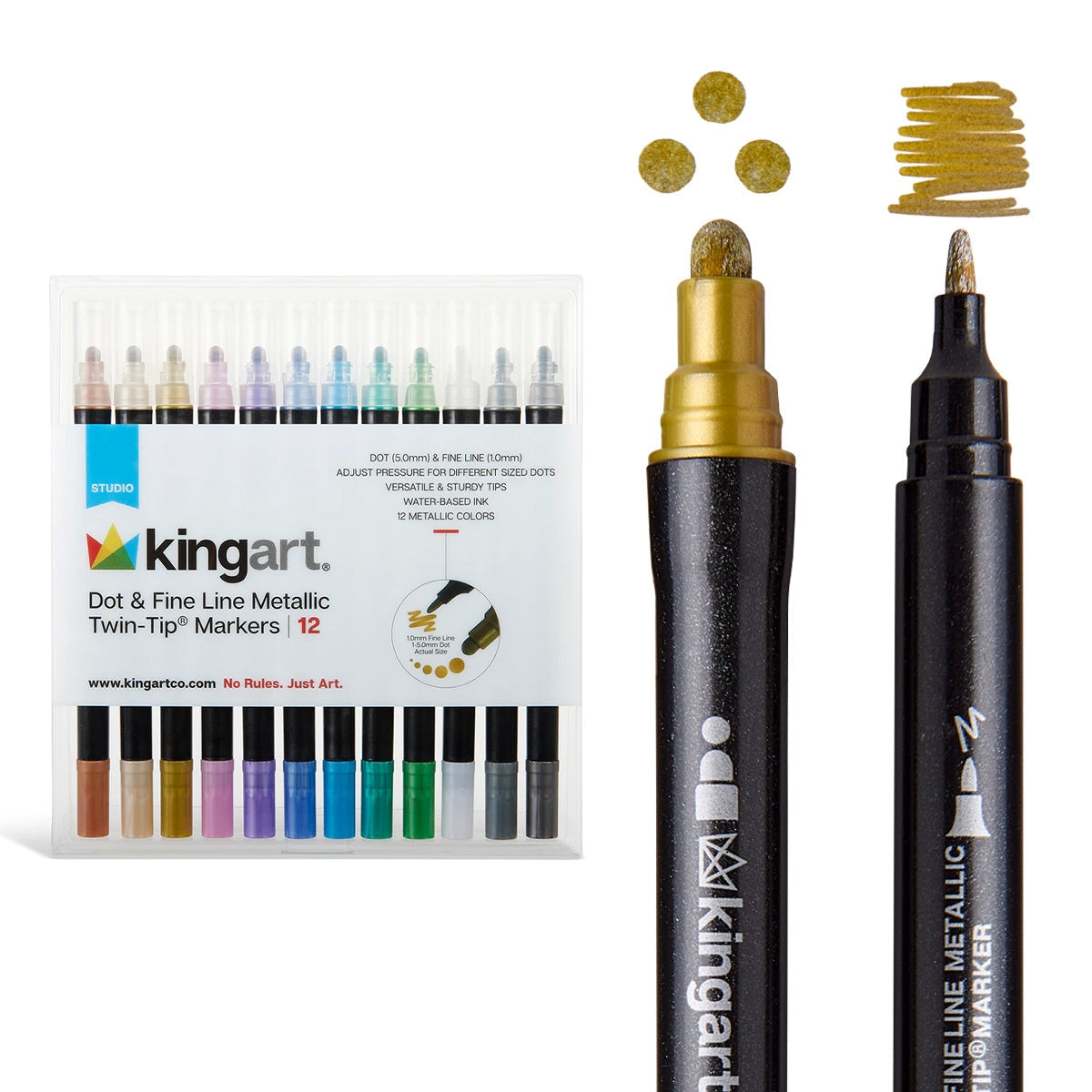 Dot Markers 12 Metallic Colors