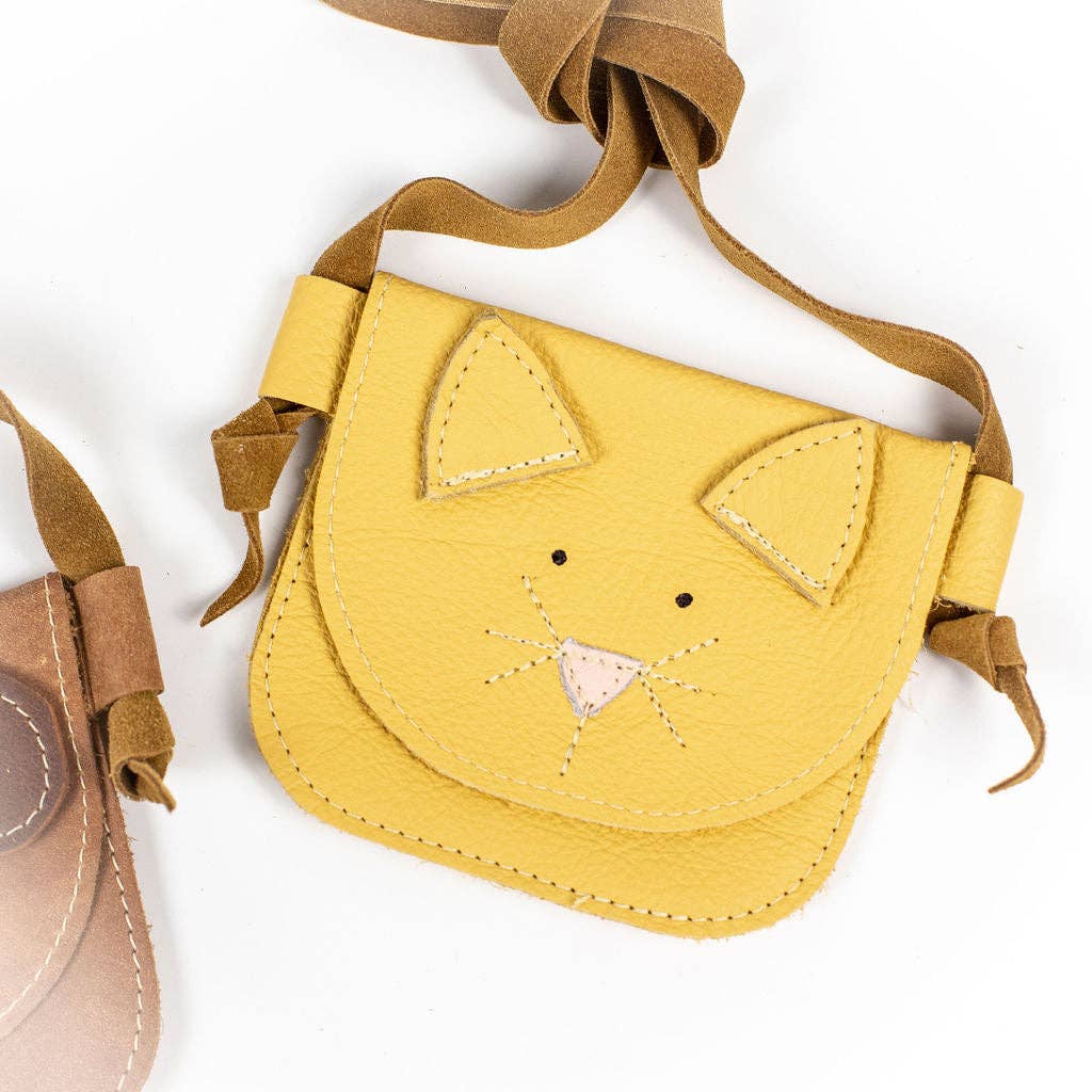 Kitty Leather Toddler Purse