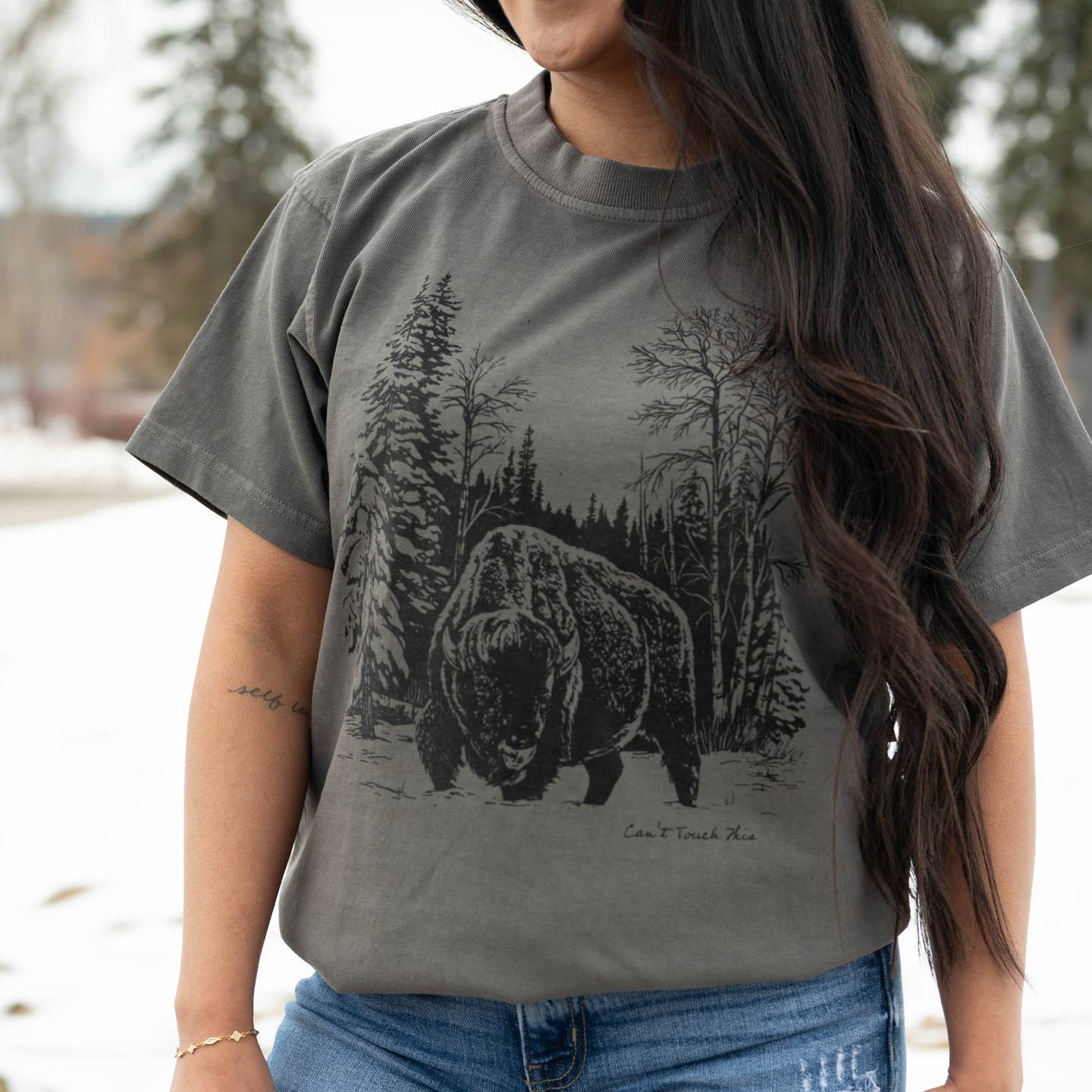 Cant Touch This Bison Unisex Tee